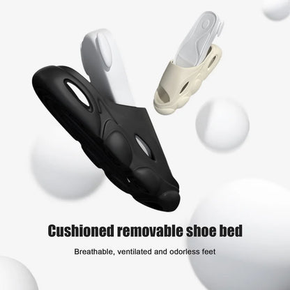 Comwarm New Men Summer Slippers Thick Sole House Non-slip Bathroom Shower Slides Outdoor Soft Cloud Fashion Beach Shoe Flip-flop