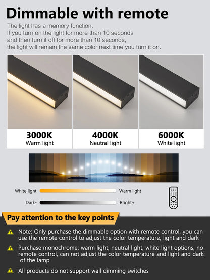 Modern Long Strip Ceiling Light Surface Mounted Minimalist Aisle Lamp Living Room Bedroom Kitchen Home Office LED Lighting