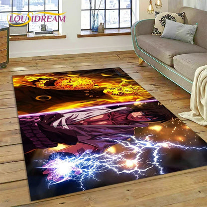 Cartoon 3D I-Itachi Japan Anime Carpet Rug for Living Room Bedroom Home Sofa Decoration,Kids Play Area Rug Non-slip Floor Mat