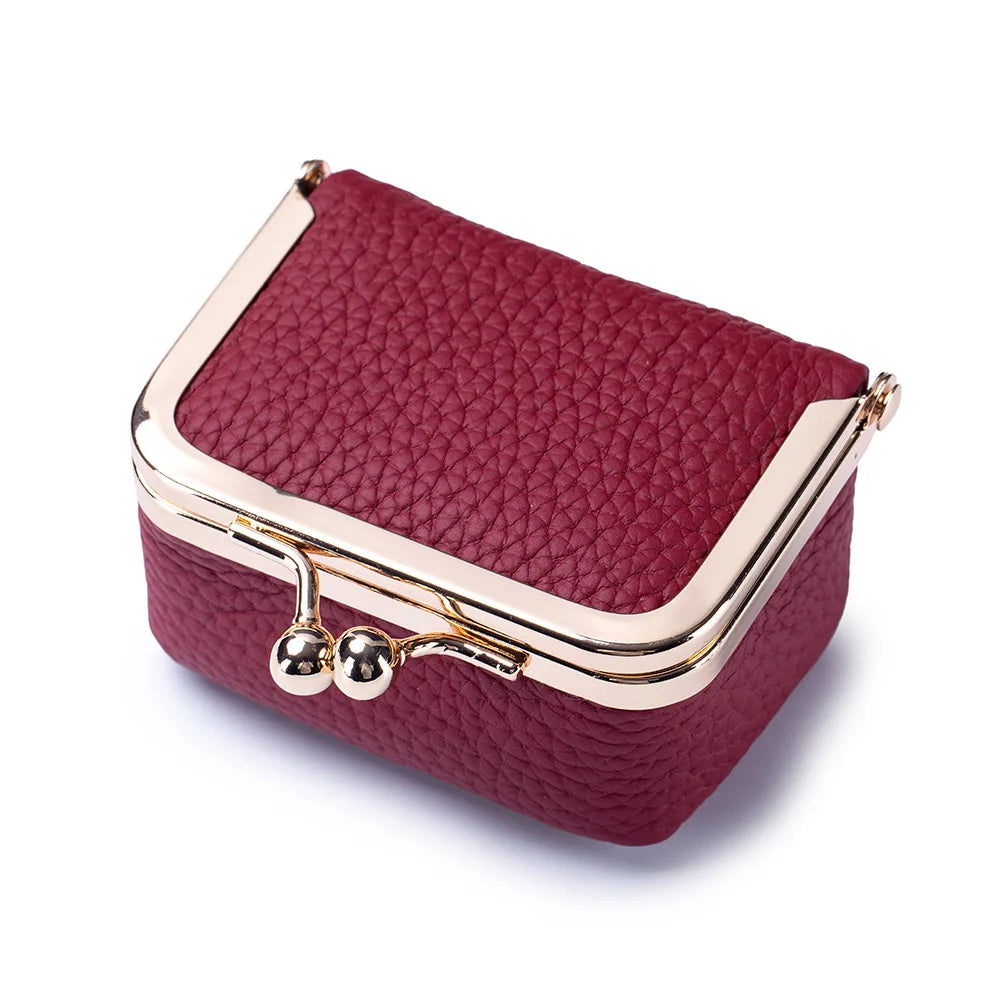 Women Wallets Small Genuine Leather Jewelry Bag Mini Headphone Bag Ring Necklace Earring Accessory Box Storage Bag Coin Purse