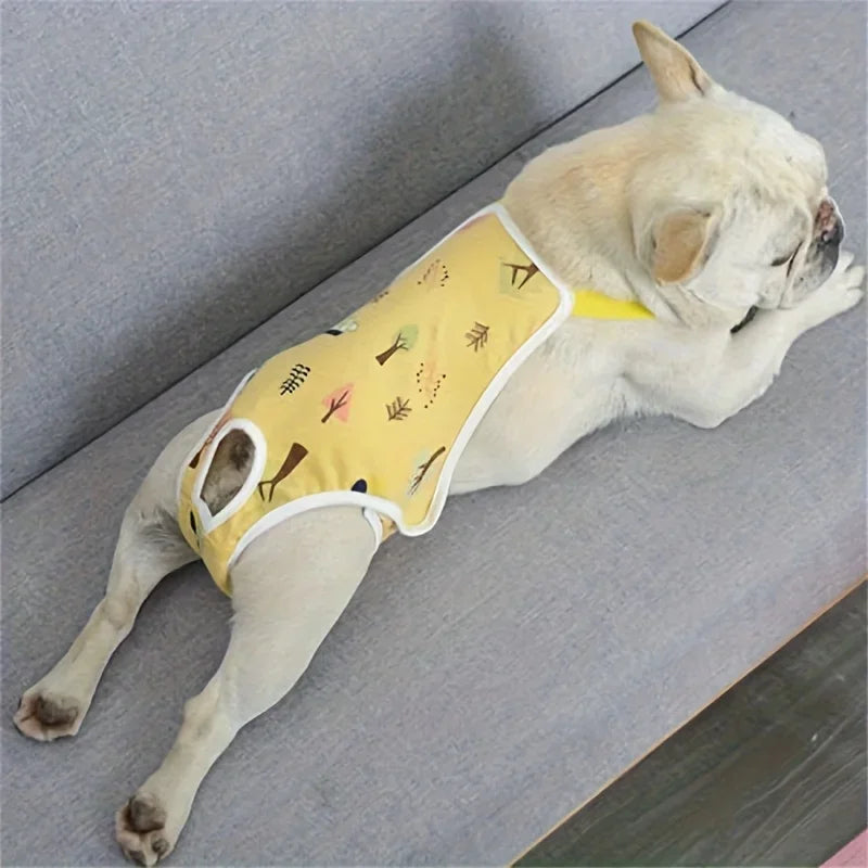 Adjustable French Bulldog Pet Shoulder Strap Physiological Pants Washable Female Dog Underwear Safety Trousers Mascotas Shorts