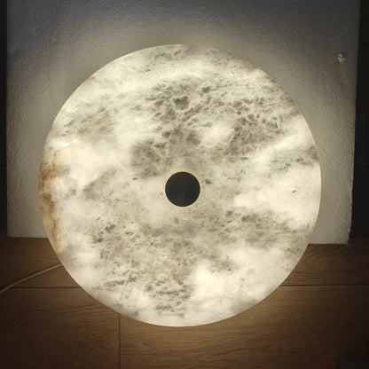 Simple LED round Natural Marble alabaster Ceiling Lamp Living Room Bedroom Corridor Circular Ultra-thin All-copper Wall Lamp