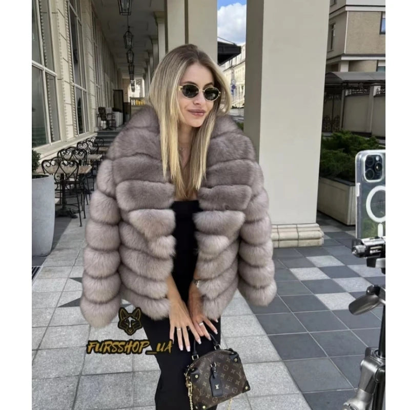Fox Fur Coat Real Women'S New Fashion Furry And Skin Clothing Natural New In Coats & Jackets
