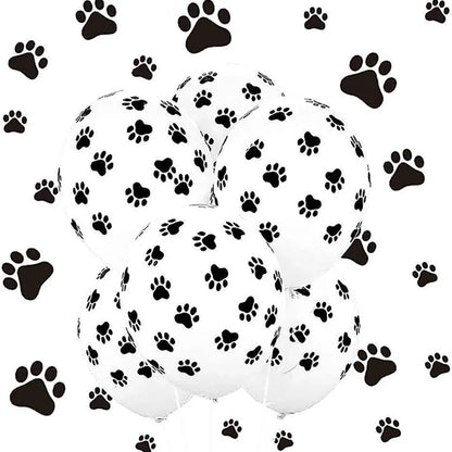 20pcs White Pets Dog Paw Latex Balloons Animal Theme Party Decor Kids Classic Toys Globos Helium Air Inflatable Balls Supply