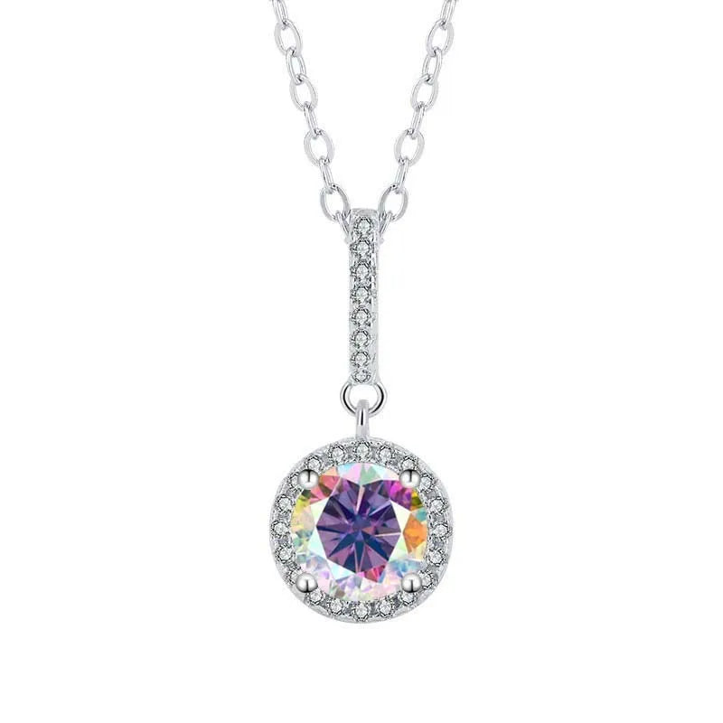 TY D VVS1 Moissanite Pandent Necklace GRA Certified 0.5-2ct Lab Diamond s925 Sterling Silver Dainty Necklaces for Women