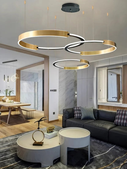 Modern rings long Pendant lights led Chandeliers for living room 2023 indoor lighting Ceiling lamp interior lighting Chandeliers