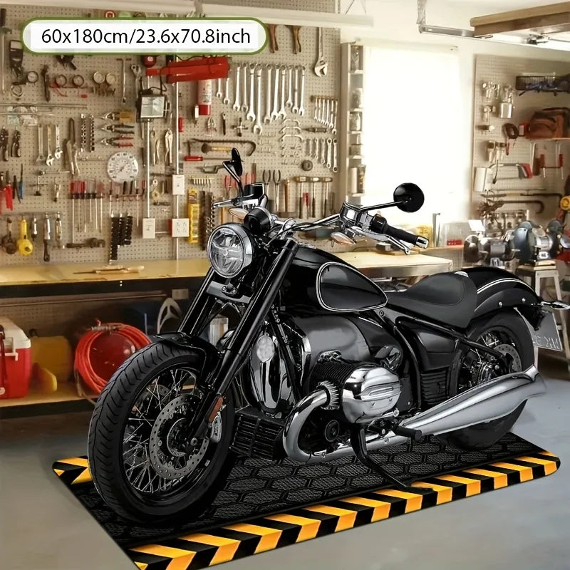 VIKAMA Long Runner Rug, Anti-Slip Motorcycle Mat, Indoor/Outdoor Use, Easy to Clean, Ideal for Racing Motorcycles