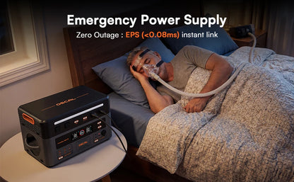 OSCAL 3600W Portable Power Station PowerMax 3600 PE Portable Solar Generator 2016Wh LiFePO4 Power Station 1.5H Fast Charging for Home RV Emergency With 100W Solar Panel