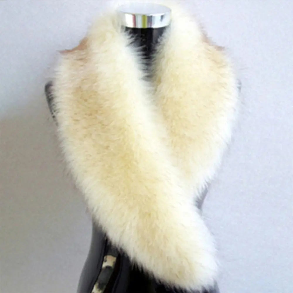 Hood Fur Scarf Imitation Fur Shawl Fake Collar Wrap Winter Scarf Large Winter Fur Collar Thick Neck Warmer Scarf Woman Luxury