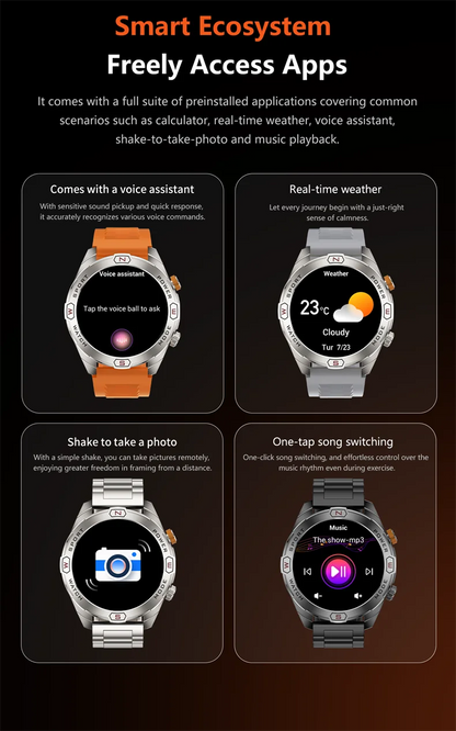 ChiBear Genuine Military Smart Watch Men: 1200 mAh Battery Compass GPS Sports Outdoor Watch Bluetooth Call Smartwatch 2026 New