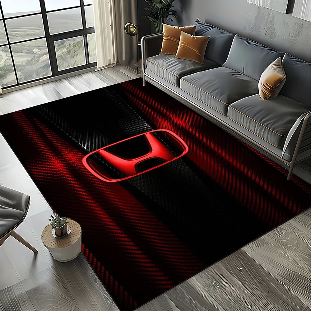 Racing Car H-HONDA HRC Motorcycle Carpet Rug for Living Room Bedroom Home Sofa Decoration,Kids Area Rug Non-slip Floor Mat Gift
