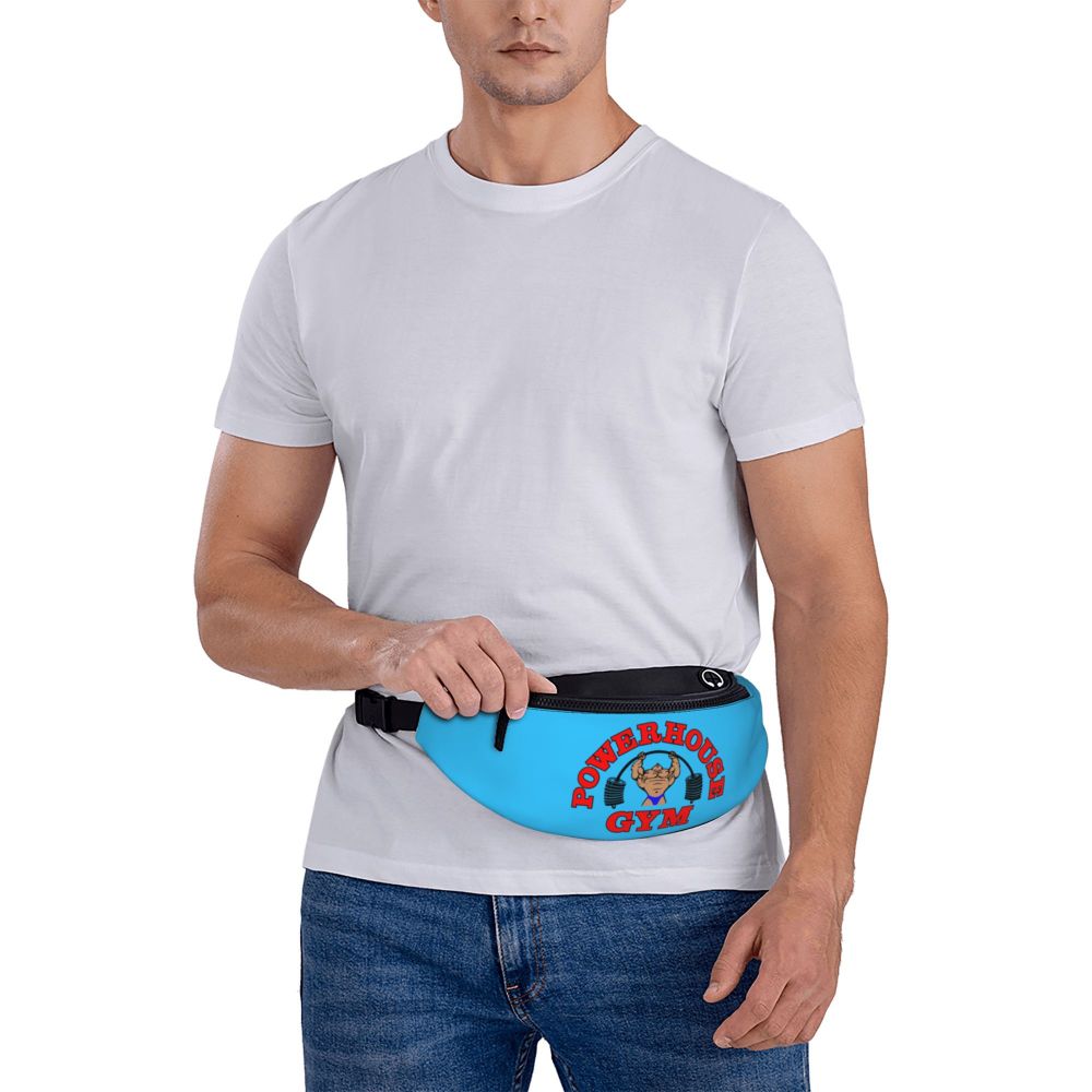 Powerhouse Gym Fanny Bag Custom Bodybuilders Fitness Crossbody Waist Pack Men Women Cycling Camping Phone Money Pouch