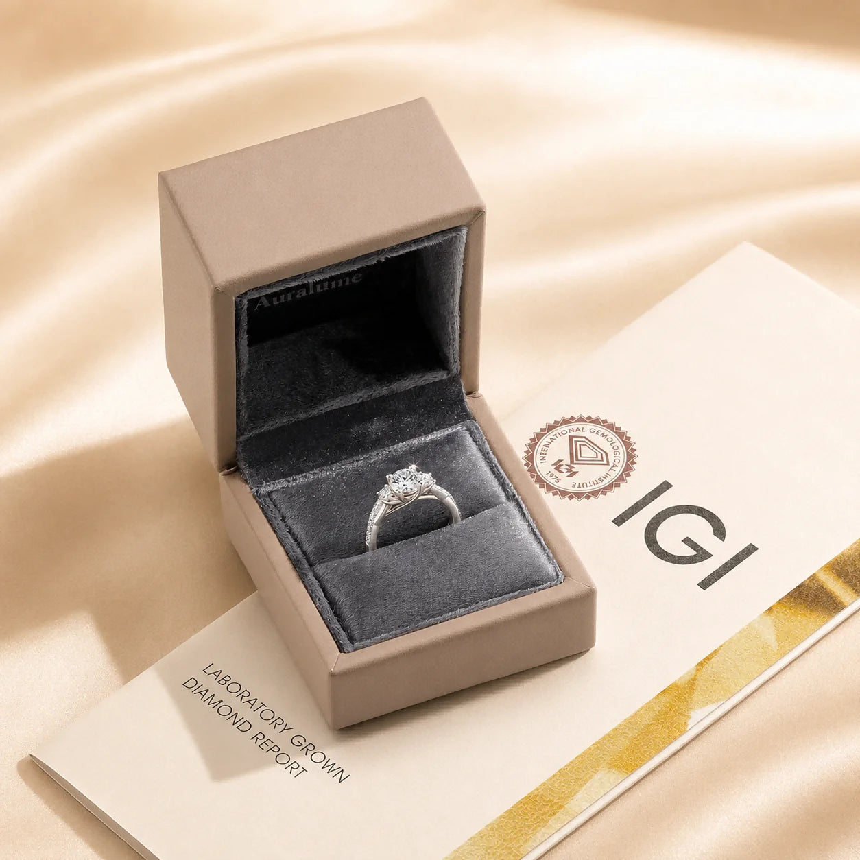 Custom Lab Grown Diamond Ring 9K 14K Gold 0.5ct to 3ct D Color VVS Clarity Engagement Wedding Promise Anniversary Ring for Women