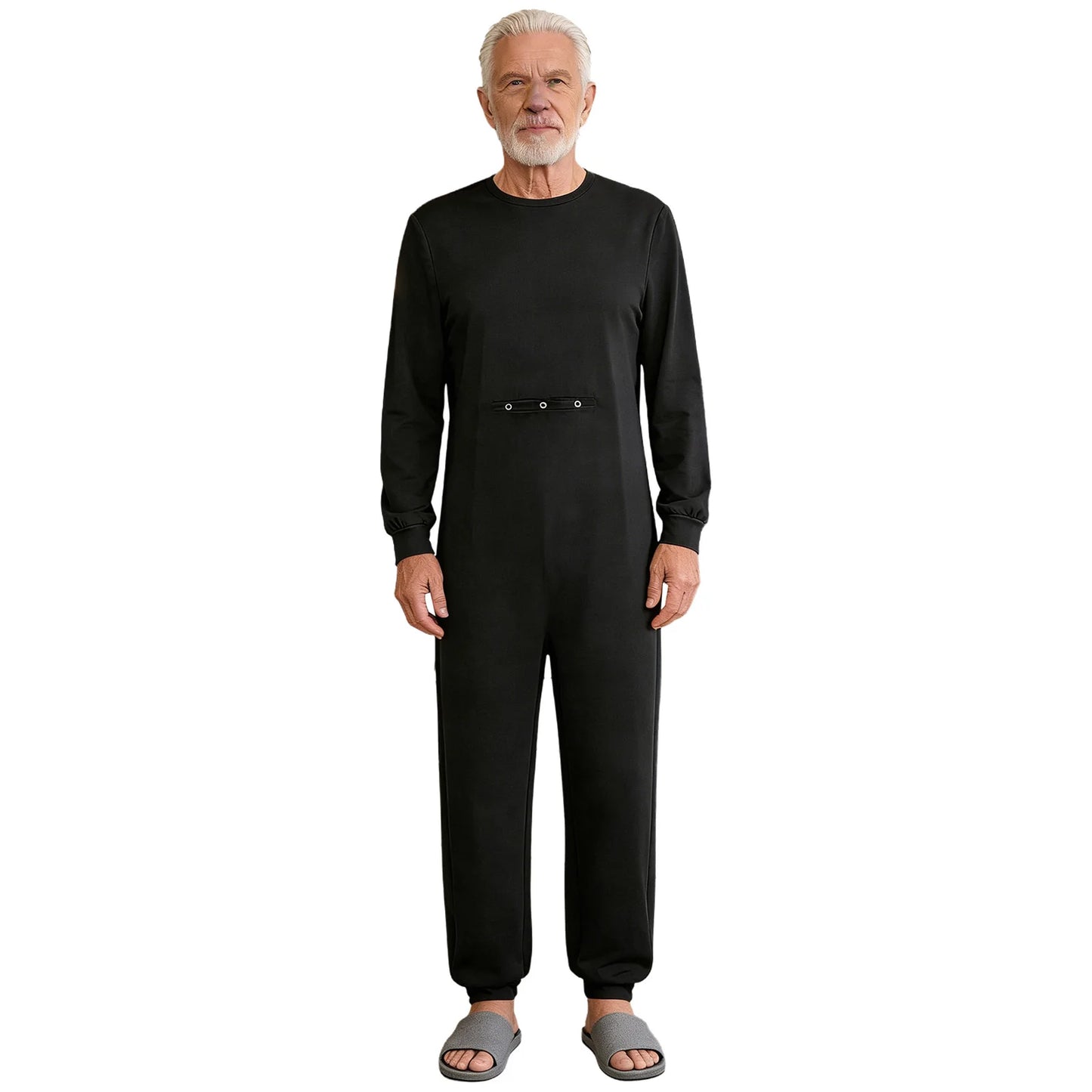 Men Women Special Needs Adaptive Clothing Elderly Alzheimer ASD Anti-Strip Jumpsuit Back Zipper Bodysuit Daily Wear Homewear