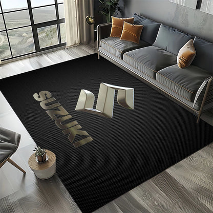 2025 Racing Car S-SUZUKI Logo Motorcycle Carpet Rug for Bedroom Living Room Home Sofa Decoration,kids Play Decor Floor Mat Gift