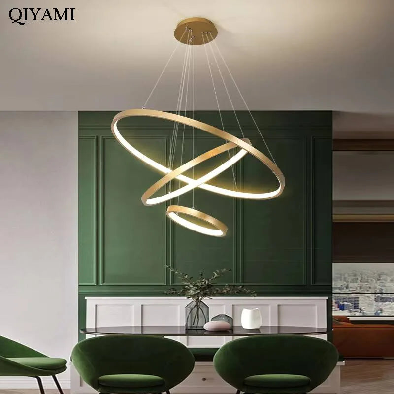 Modern Led Ceiling Chandelier Villa Living Room Bedroom Dining Room Iron Chandelier Home Interior Lighting Decorative Lights