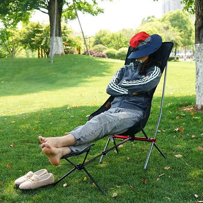 WESTTUNE Portable Camping Chair Foot Rest Stool Folding Attachable Leg Rest Recliner Lazy Retractable Accessories for Outdoor