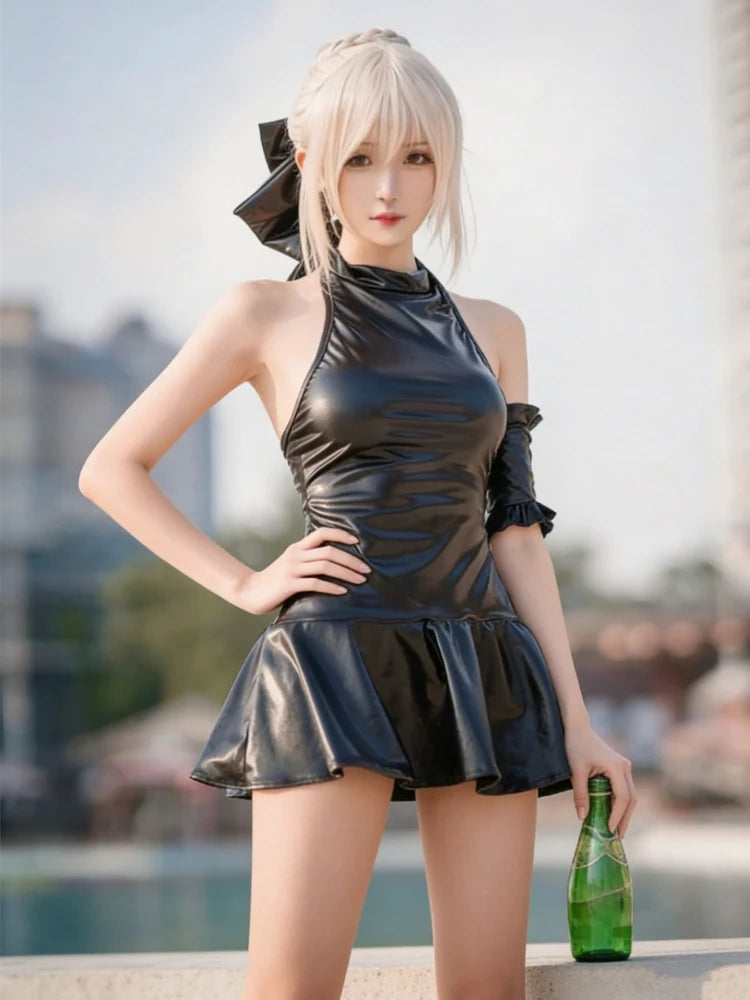 Erotic Outfit Sexy Club Stage Costumes Transparent Lingerie BunnyGirl Temptation Backless Exotic Cosplay Apparel Naughty Clothes