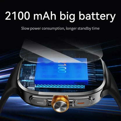 M99 5G Smartwatch: 2.4" AMOLED Screen, Rotating Camera, SIM & WiFi Support for Standalone Calls and Social Media.