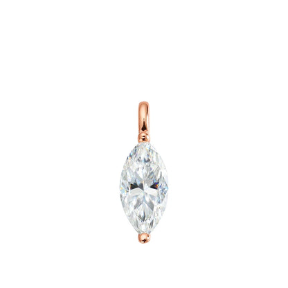 Smyoue 3CT 7*14MM Marquise Cut Moissanite Necklace for Women Solitaire Pendant Sparkling Chain Lab Diamond Pure 925 Jewelry