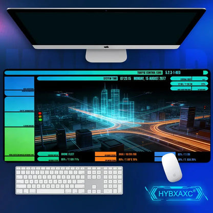 Starship Blueprint Pad Desk Pad HYBXAXC Gamer Computer Cabinet Star Trek Game Office Accessories Keyboard Anime Extended Large