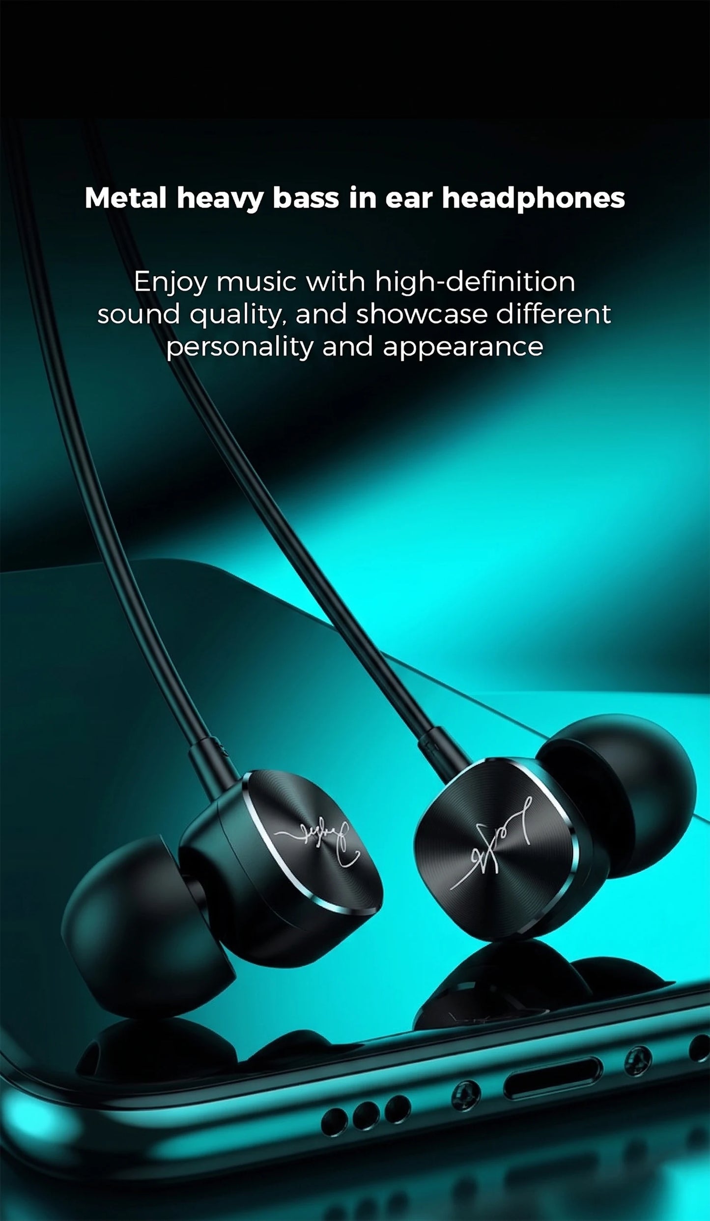 Type C Wired Headphones HiFi Bass Stereo Volume Control Headset In HD Mic Wired Earbuds For Samsung Galaxy S26 S25 S24 Earphones