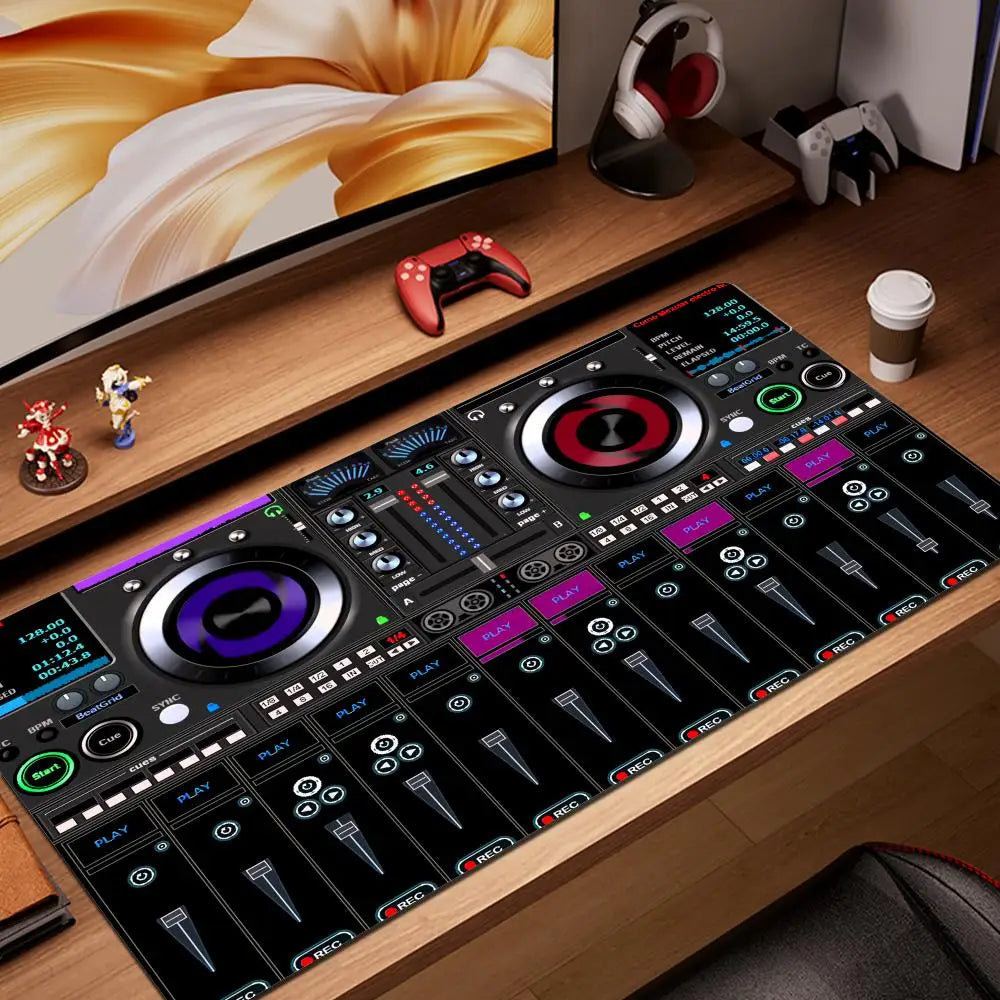 Radio Dj Workbench Large Gaming Mousepad Keyboard Gamer Mouse Pad on The Table Speed Desk Mat Anime 900x400 1000x500 Mouse Mat