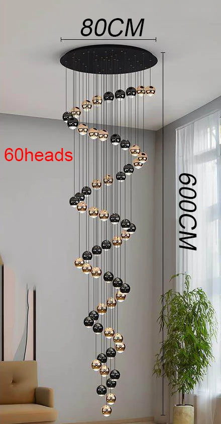 Modern Crystal stair chandelier lights indoor lighting Ceiling lamp hanging light led Chandeliers for living room indoor lightin