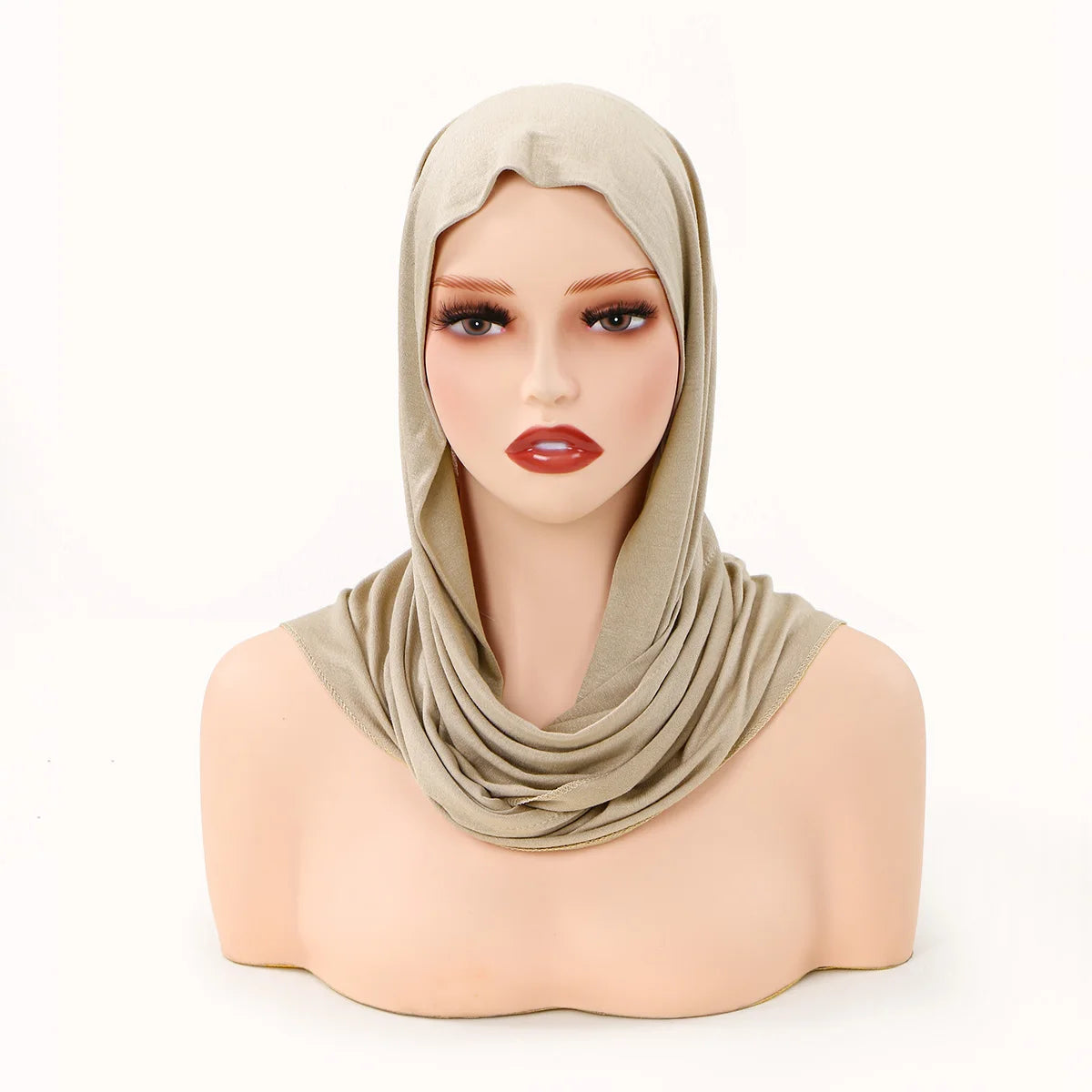Hot Selling Ins Soft Jersey Instant Hijab Scarf for Women Muslim Solid Color Ready to Wear Hijab  Sport Underscarf Headwraps