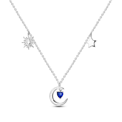 925 Sterling Silver Luminous Firefly Heart Shaped Zircon Pendant Necklace For Women Fashion Anniversary Birthday Jewelry Gifts