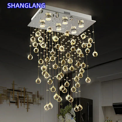Modern Led Crystal Chandelier For Living Dining Room Luxury Kitchen Indoor Lighting Creative Home Decor Lamp K9 Cristal Lustre