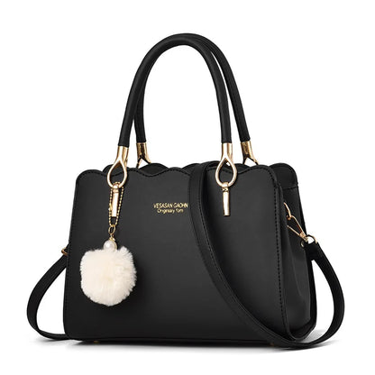 Yogodlns Women Handbags Ladies Large Tote Bag Female Square Shoulder Bags Bolsas Femininas Sac PU Leather Hairball Crossbody Bag
