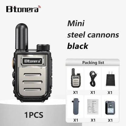 BTONERRA BT230  Mini Walkie Talkie TYPE-C Rechargeable  Handheld  1-3km Radio Transceiver Interphone Child Christmas Toys Gifts
