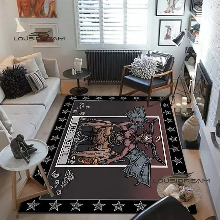 Devil satan lucifer sacrifice Carpet and rug Goat Baphont rug living room bedroom area carpet study porch bedside non-slip mat