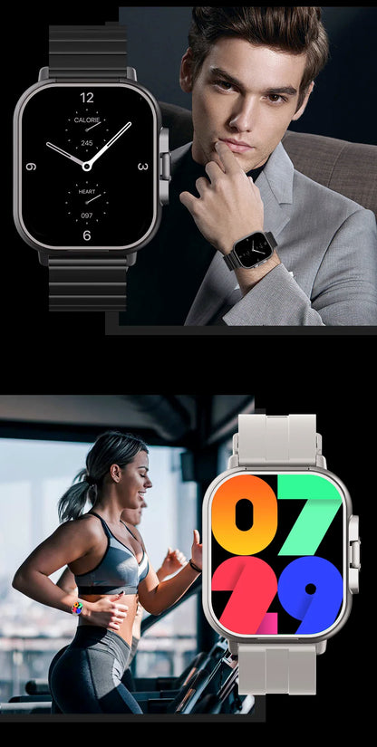 BT Call Blue Tooth Headphones Watches 2.01" Headset 2 in 1 Smart Watch Heart Rate Sport Fitness Bracelet TWS Earphone Smartwatch