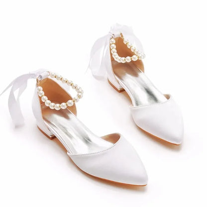 Summer New Women Shoes Fashion Pointed Tip Flat Sandals for Woman Elegant Dress Wedding Shoe Luxury Designer Shoes Zapatos Mujer