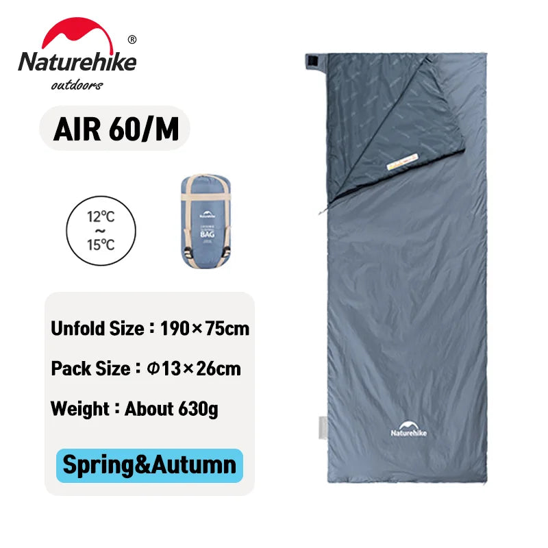 Naturehike Sleeping Bag LW180 Ultralight Cotton Sleeping Bag Waterproof Hiking Sleeping Bag Summer Outdoor Camping Sleeping Bag