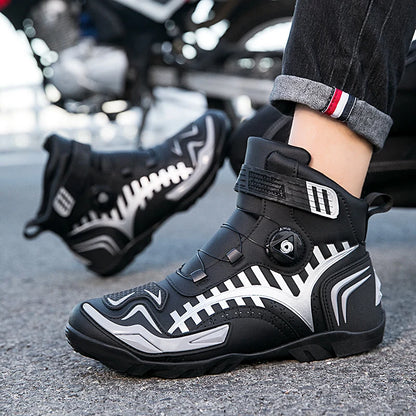 Motorcycle Boots Men Motor Motorbike Motorcycle Shoes Motocross Off-Road Racing Boots Riding Shoes Anti-fall Motorcycle Boots