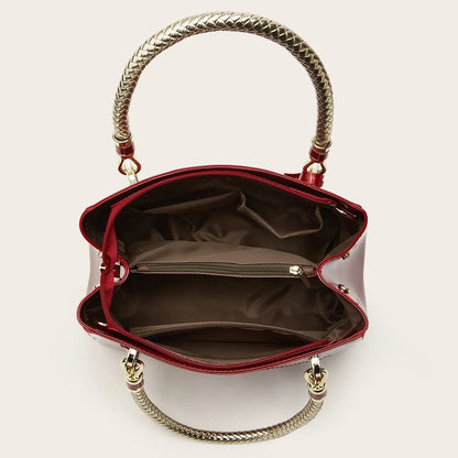Faux Leather Handbags for Woman 2026 Luxury Bags Designers Evening Party Handbag Ladies Bag Wine Rose Red Navy Pink Beige Black