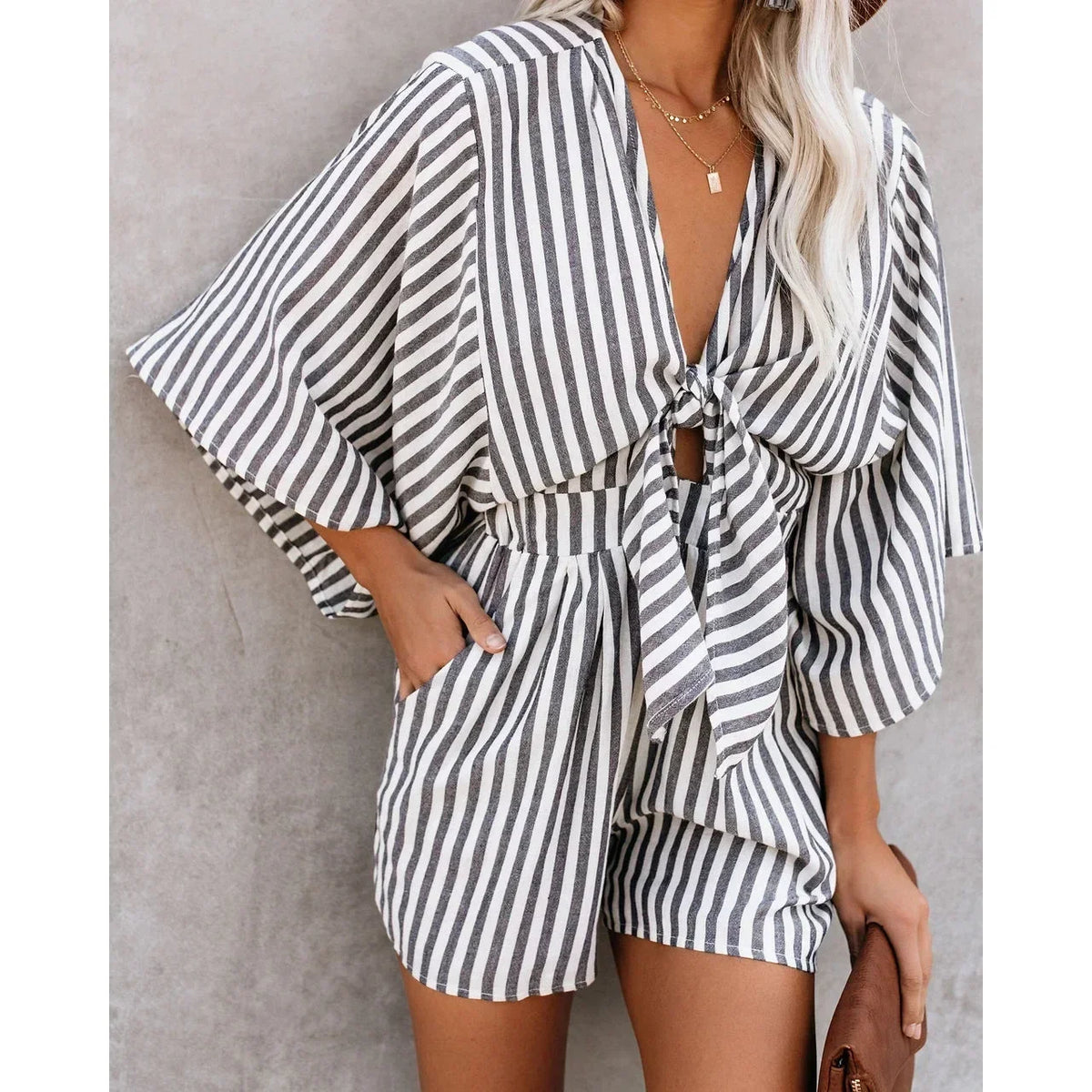 Summer Print Jumpsuit Women Rompers Sexy V Neck Short Sleeves High Waisted Wide Leg Shorts Trousers Casual Loose Jumpsuit Y2k