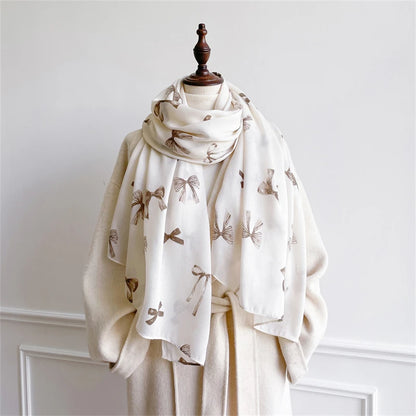 Autumn and Winter Travel Warm Cashmere Shawl Scarf Fashion Women Cat Print Pashmina Blanket Wraps Female Cute Poncho Bufanda