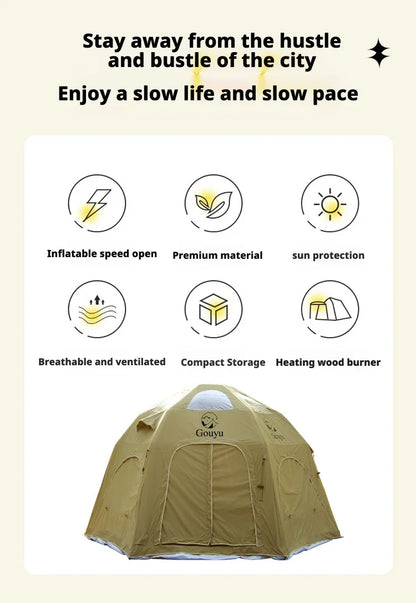Outdoor Tent Inflatable Glamping Air Waterproof Geodesic Dome Camping Tent Tente Gonflable Pop up Marquee Luxury Hot Tent