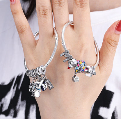 925 Sterling Silver Heart Love Snake Chain Bracelet Infinite Knot Butterfly For Women Fit Original Charms Beads Jewelry Gift