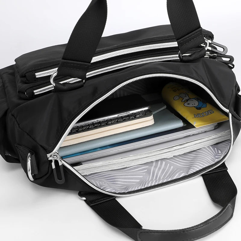 High-grade fabrics,Women's Shoulder bag Female Top-Handle bag Handbag Waterproof Nylon CrossBody Bag Ladies Messenger Bag