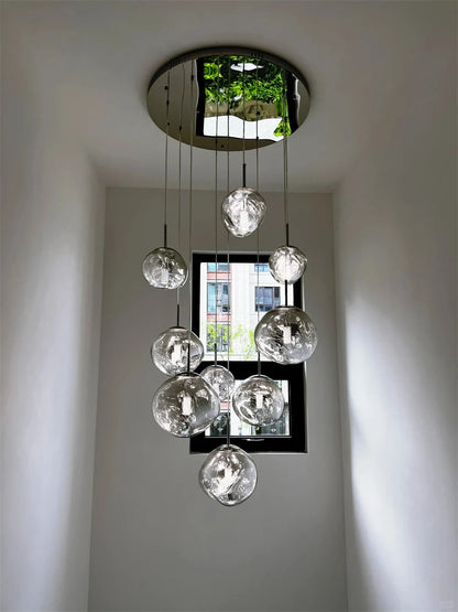 Creative Irregular Pendant Lights Modern LED Lighting Indoor Living Room Villa Hotel Loft Chandelier PVC Glass Lighting Fixtures