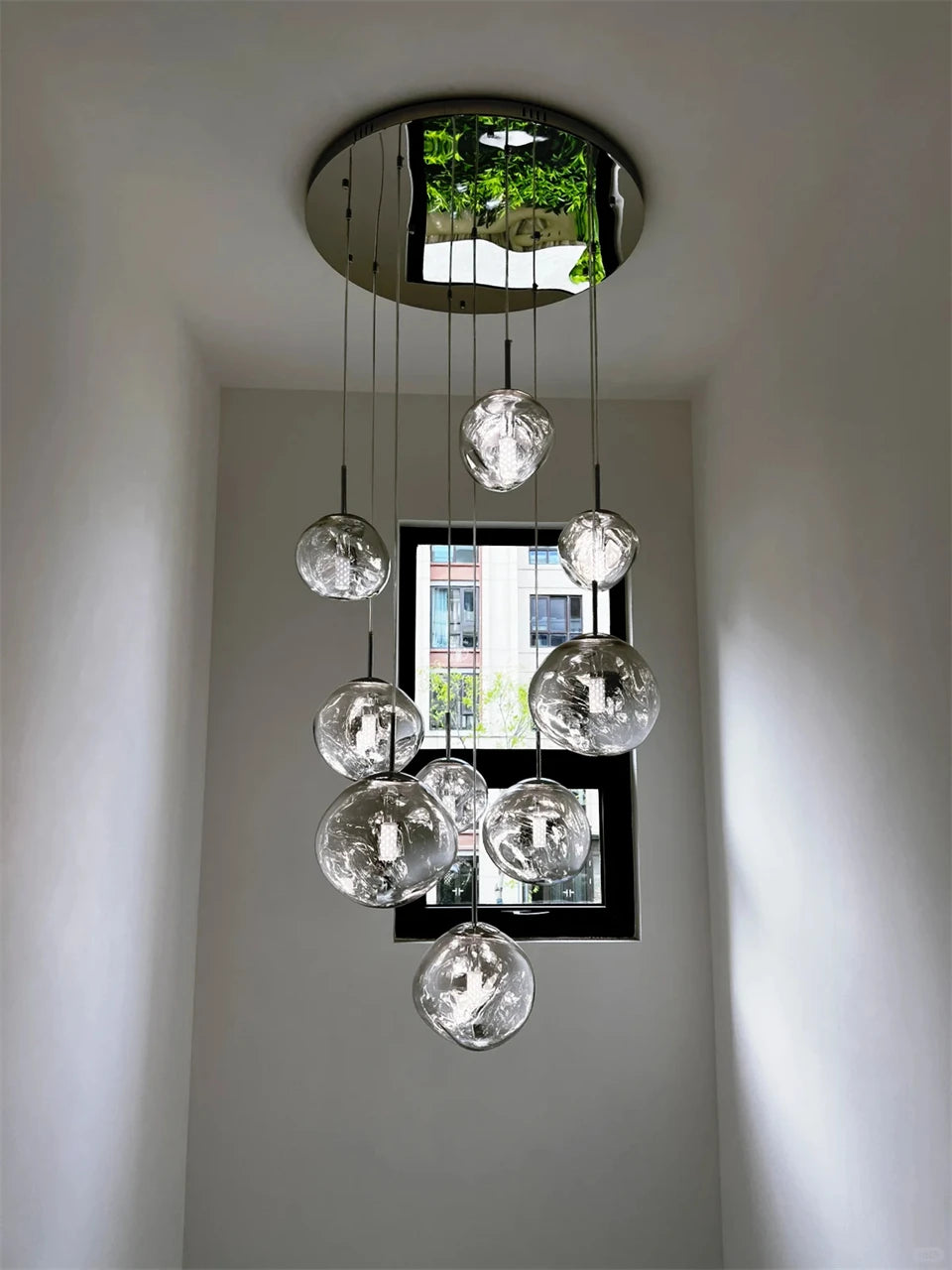 Nordic LED Pendant Lights Creative Restaurant Living Room Bedside Loft Indoor Chandelier Decoration Glass Hanging Light Fixture