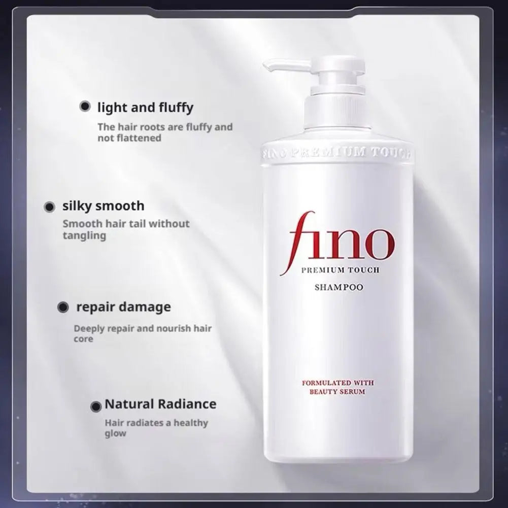 Fino Shampoo/Conditioner/Premium Touch Hair Mask, Repair Damaged Hair Oil Control Smooth Frizzy Hair for Silky, Voluminous Locks