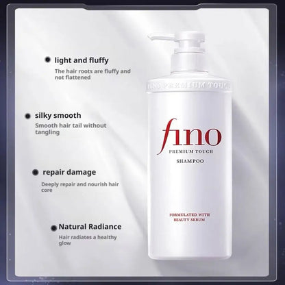 Fino Shampoo/Conditioner/Premium Touch Hair Mask, Repair Damaged Hair Oil Control Smooth Frizzy Hair for Silky, Voluminous Locks