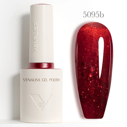 Venalisa 10ml HEMA TPO Free Red Cat Eye Gel Polish Soak Off UV LED Magnetic Nail Polish Diamond Top Long Wear Gel Varnish
