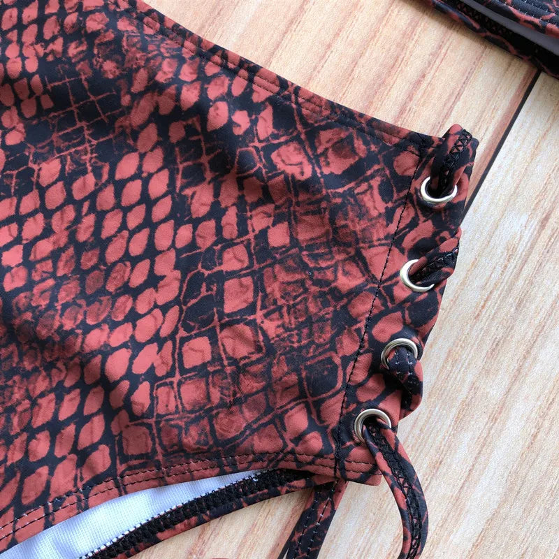 Bandage Bikini Sport Swimwear Women Swimsuit High Waist Bikini Set Push Up Maillot De Bain Femme Beachwear 2026 Bathing Suit